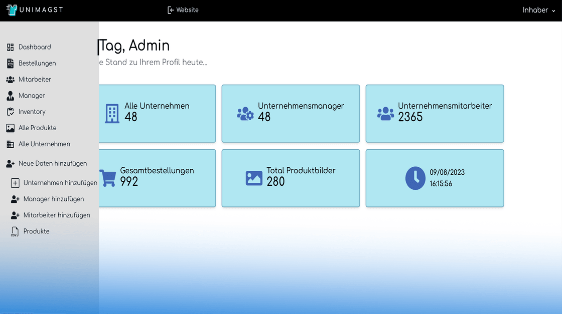 Control Panel Dashboard